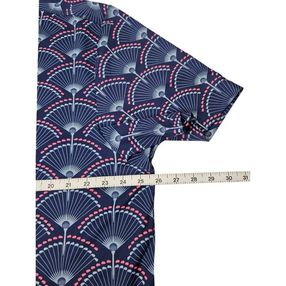 William Murray Polo Shirt Golf Clubs All Over Print Men's XXL Blue Performance - Picture 11 of 12